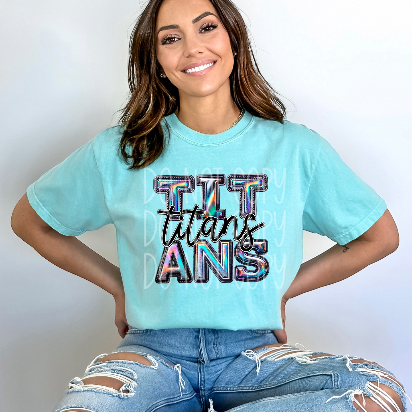 Faux Hologram Faux Embroidery Titans DTF Transfer Film