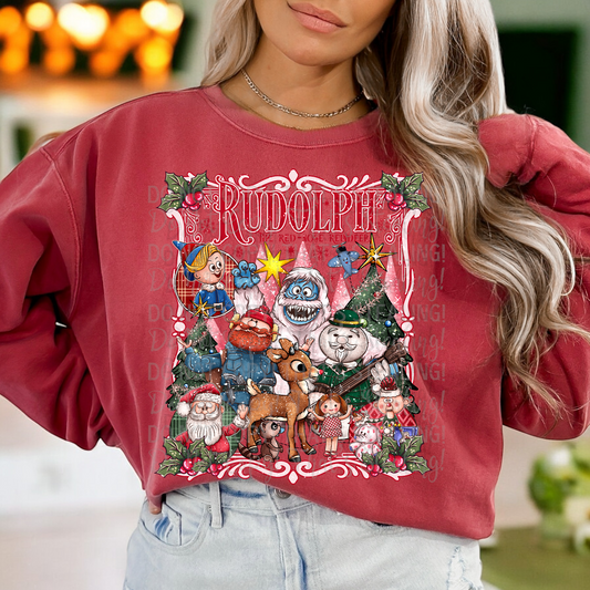 Christmas Reindeer and friends DTF Transfer Film A084