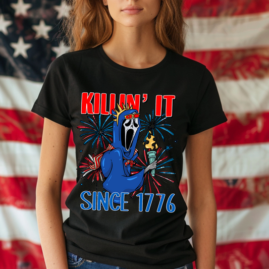 Killin’ it since 1776 4th of July Horror 6 DTF Transfer Film