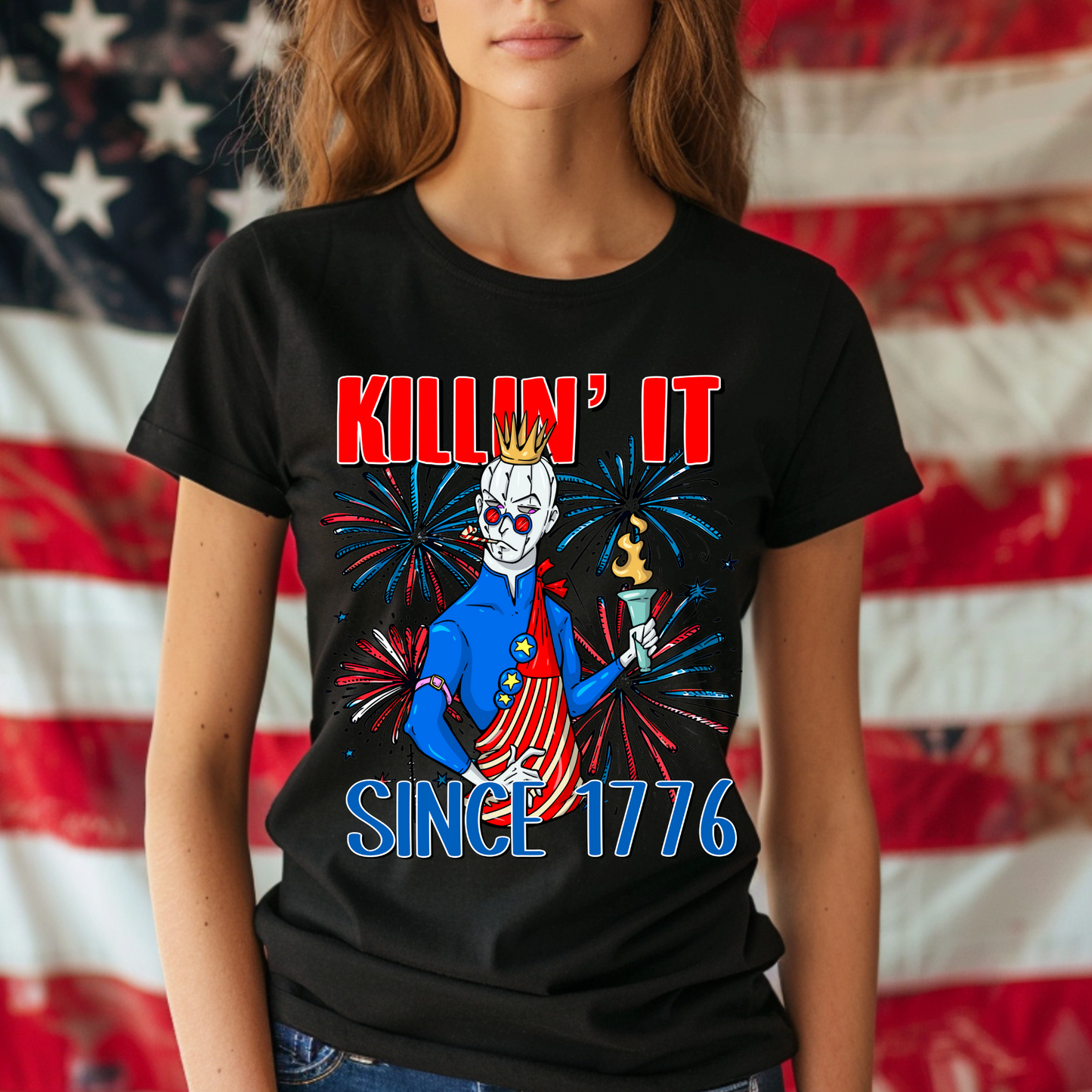 Killin’ it since 1776 4th of July Horror 8 DTF Transfer Film