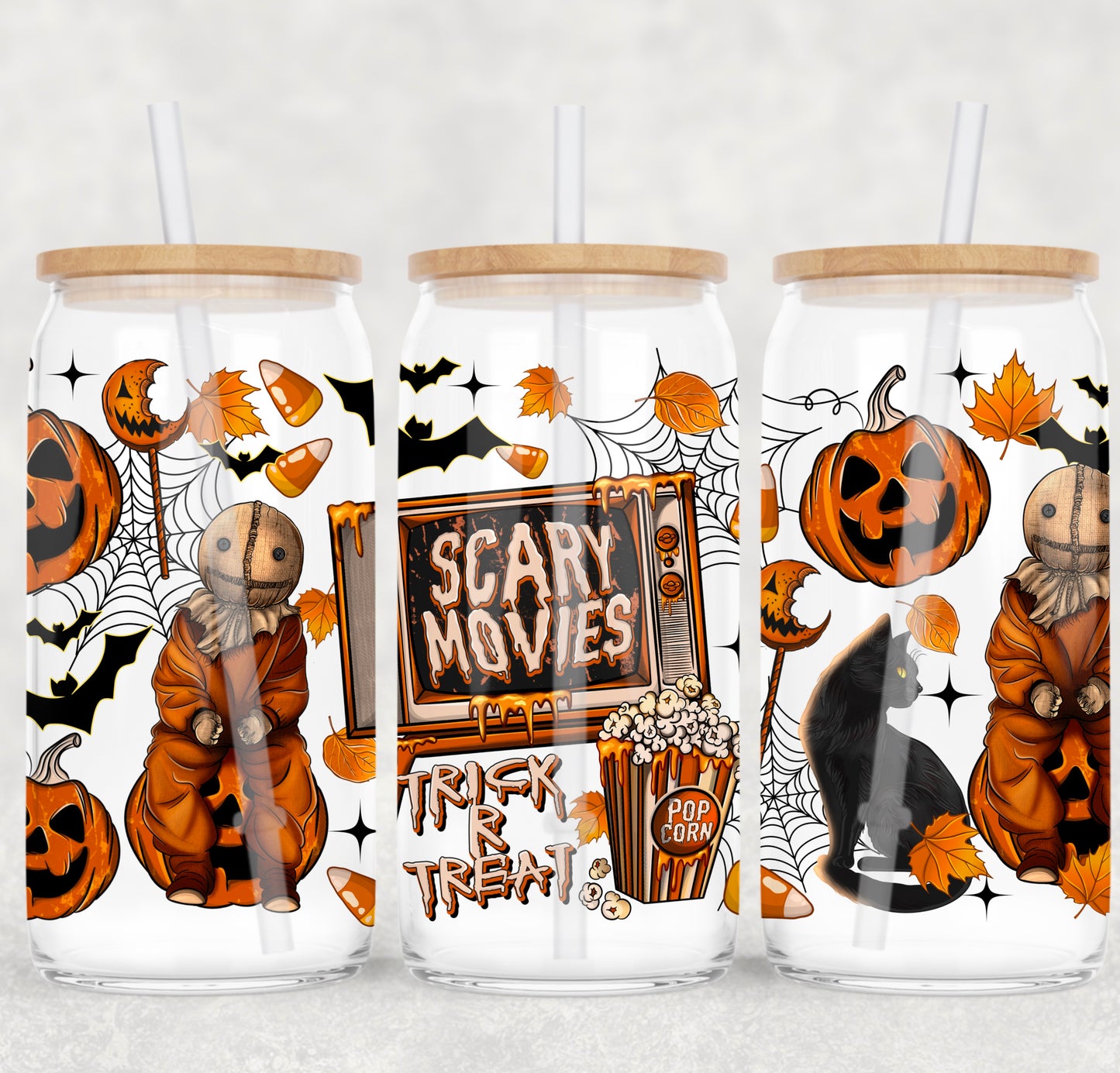 Spooky Scary Movies V1 - 16oz UV DTF Transfer Film
