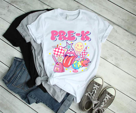 Retro Pre-K Grade Adult Cotton T-shirt