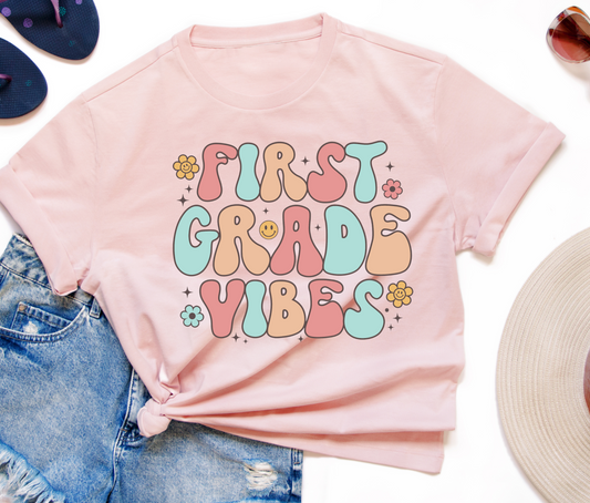 Groovy First Grade Adult Cotton T-shirt