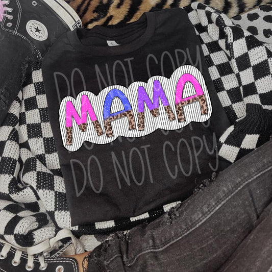 Colorful Cheetah Mama DTF Transfer Film