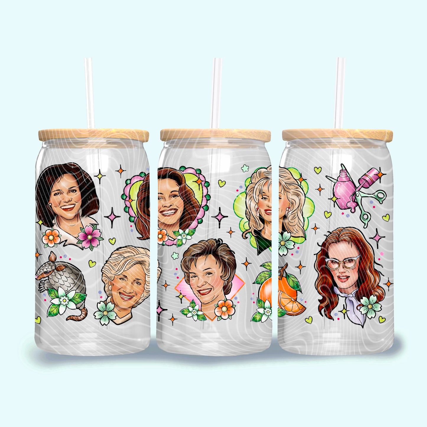 Summer Magnolias Besties - 16oz UV DTF Transfer Film