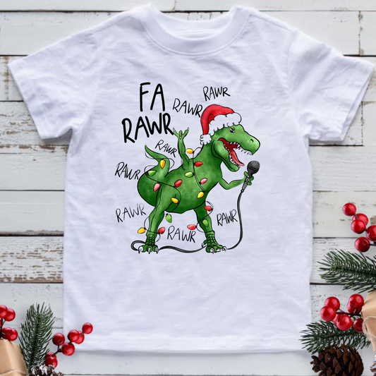 Christmas T Rex Fa Rawr DTF Transfer Film 9257