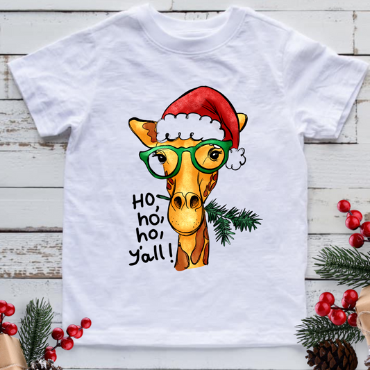 Giraffe Ho ho ho Y'all DTF Transfer Film 9258