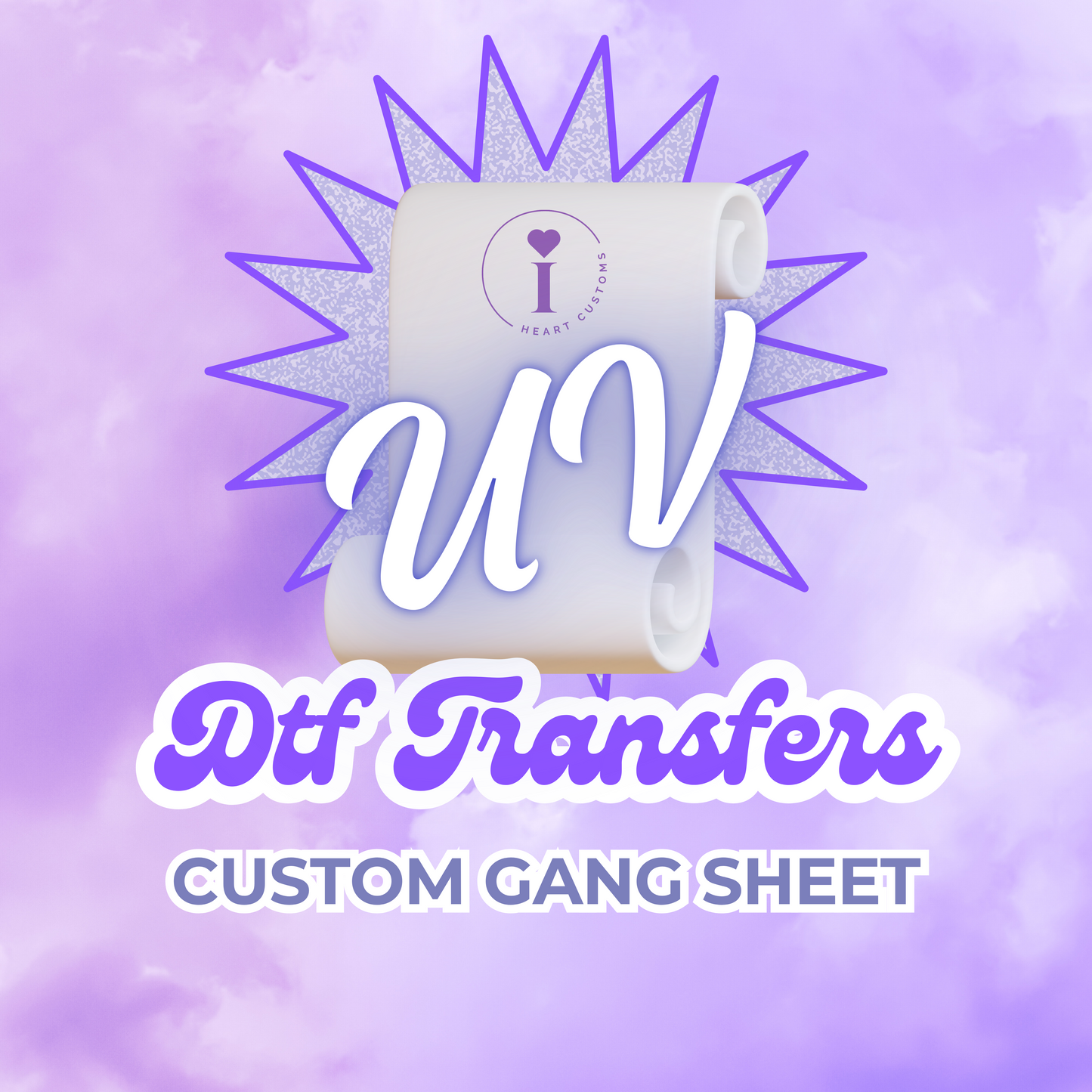 CUSTOM UV DTF GANG SHEET (MULTIPLE DESIGNS ON 1 ROLL)