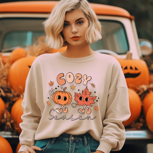 Cozy Season Pumpkin DTF Transfer Film 9012