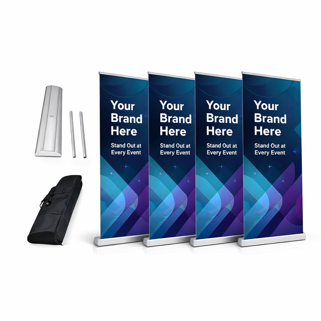 33" Luxury Retractable Banner | Premium Tear Drop Roll Up Banner | Ret ...