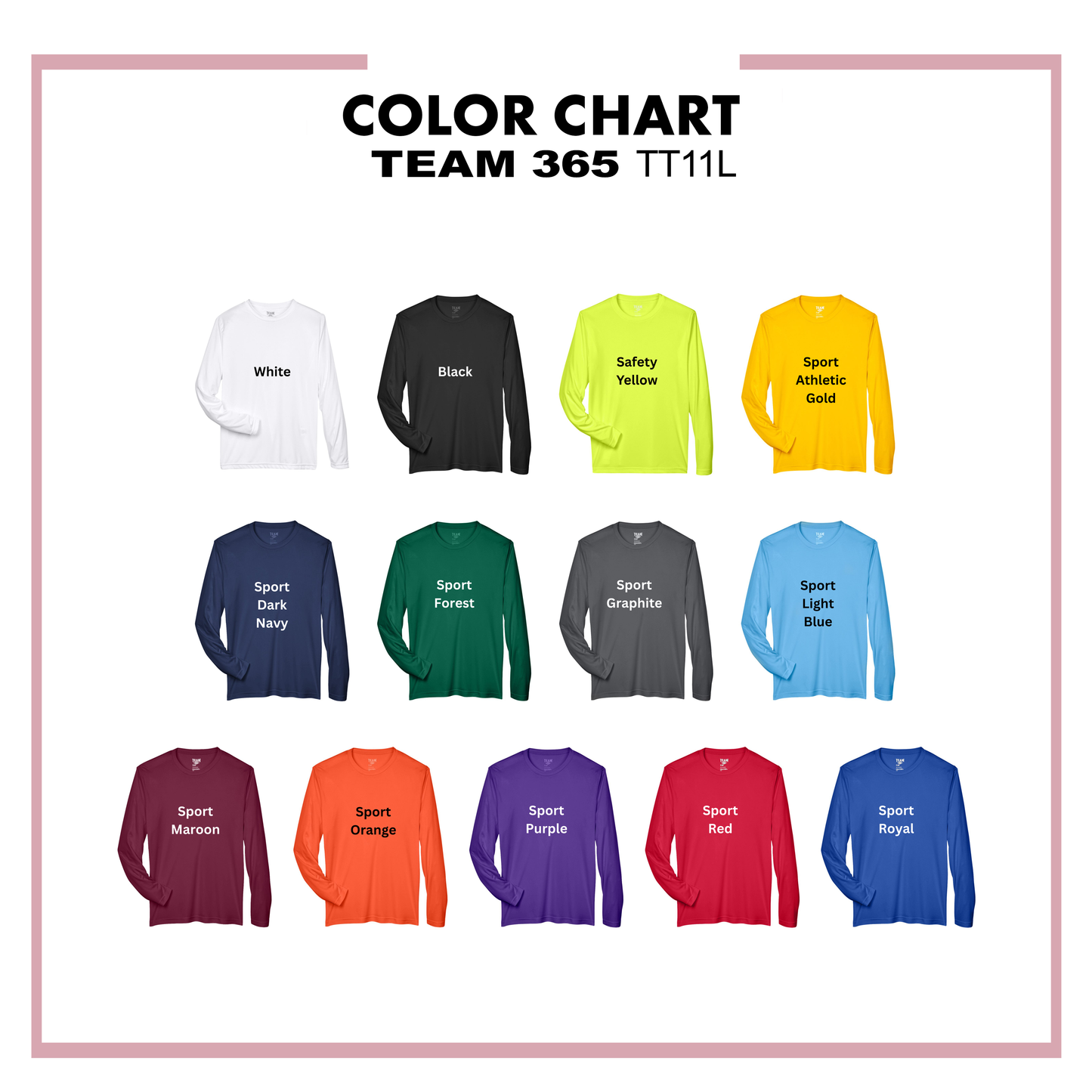 Team 365 TT11L - Performance Long Sleeve T-Shirt