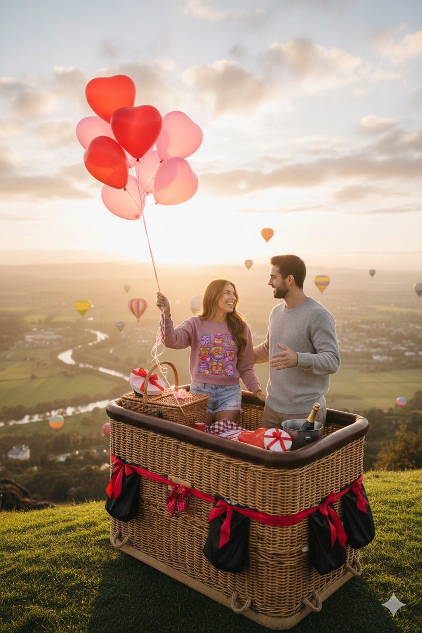 Valentine’s Day Munchkin Nuggets Cropped Sweatshirt – Cute Faux Embroidery Design