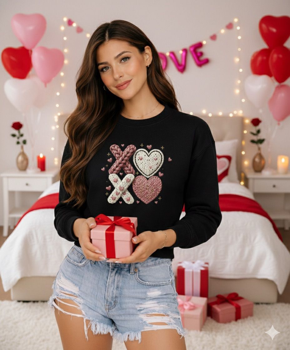 XO Cropped Crew Sweatshirt – Valentine’s Collection Exclusive Drop