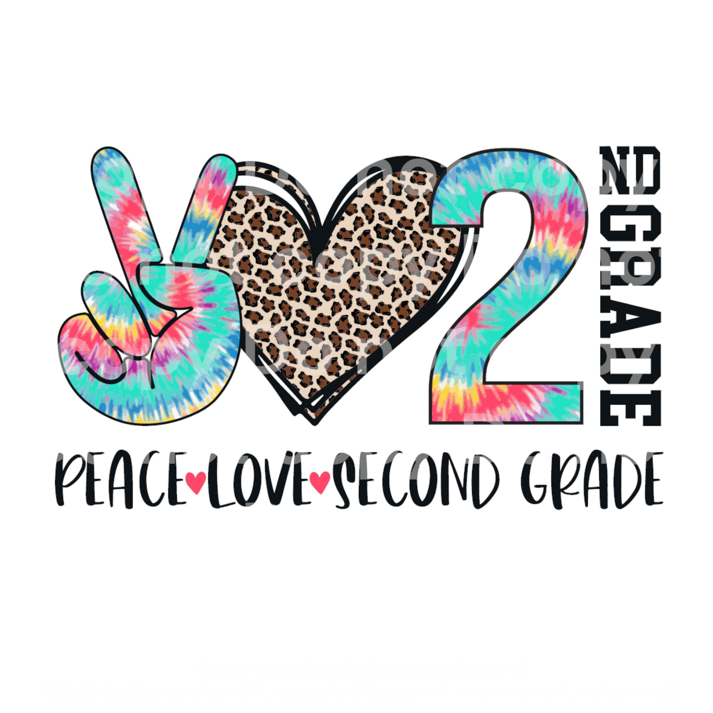 Peace Love Second Grade Transfer Film 2240