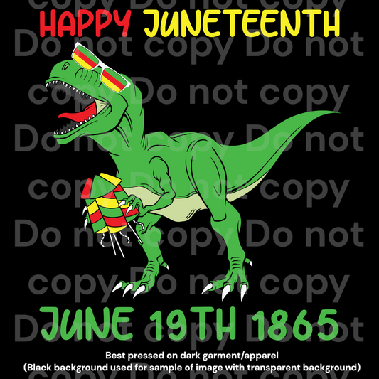 Juneteenth TRex DTF Transfer Film C3020