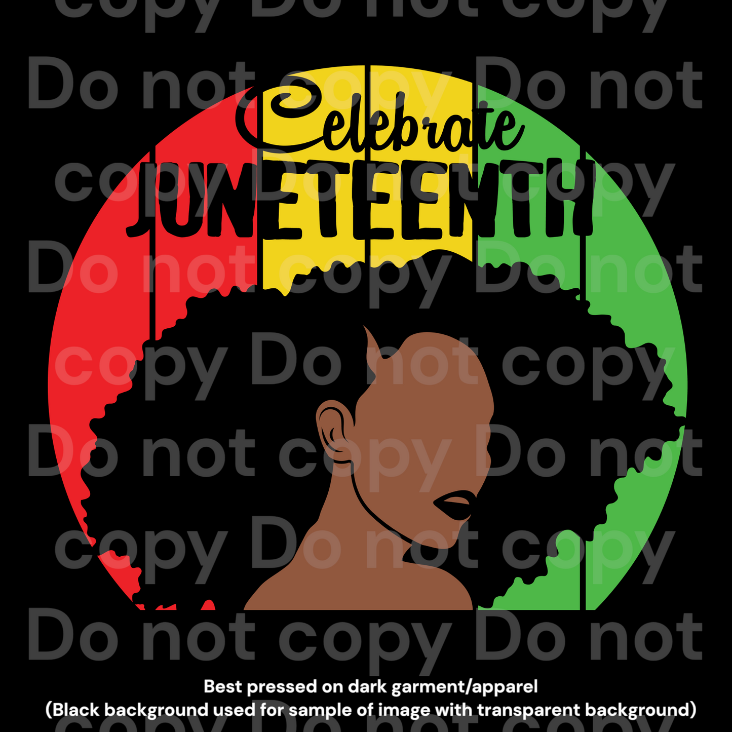 Celebrate Juneteenth DTF Transfer Film C3036