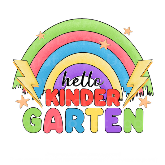 Hello Kindergarten Rainbow Transfer Film 2137
