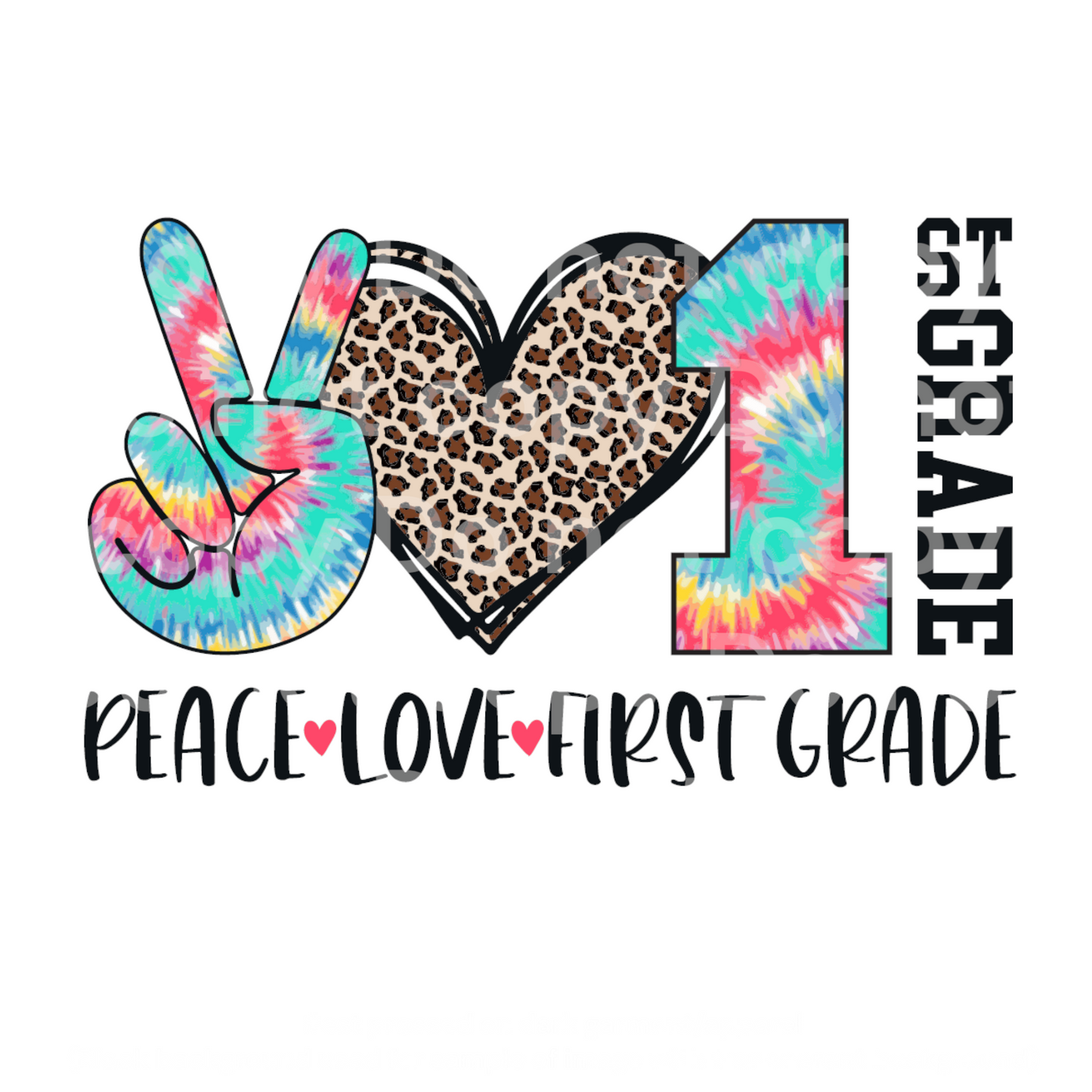 Peace Love First Grade Transfer Film 2239