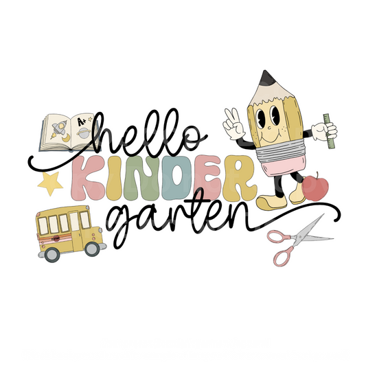Retro Hello Kindergarten Transfer Film 2131