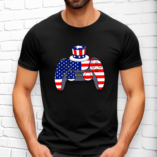 Patriotic Gamer Adult Cotton T-shirt