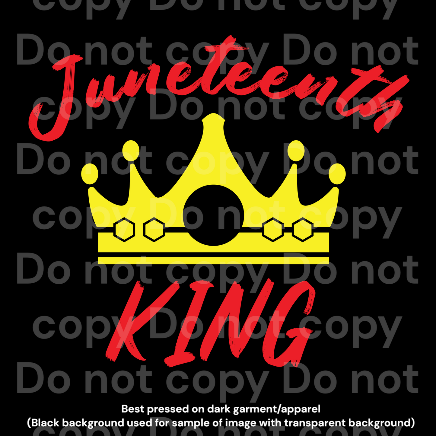 Juneteenth King DTF Transfer Film C3022