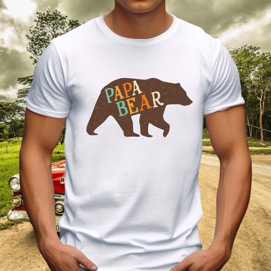 Papa Bear Adult Cotton T-shirt