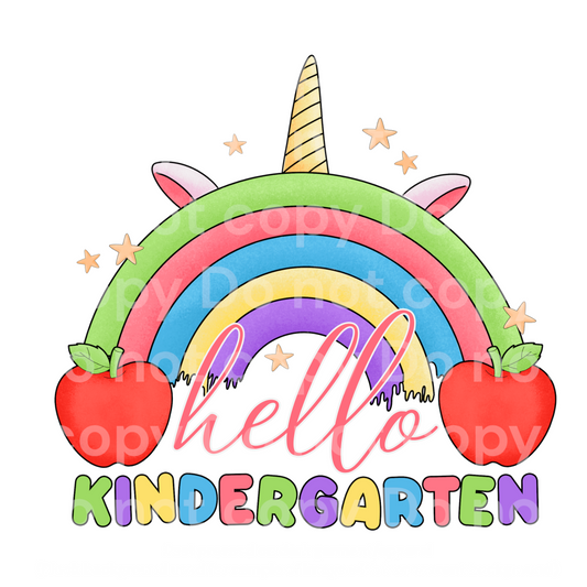 Hello Kindergarten Unicorn Transfer Film 2221