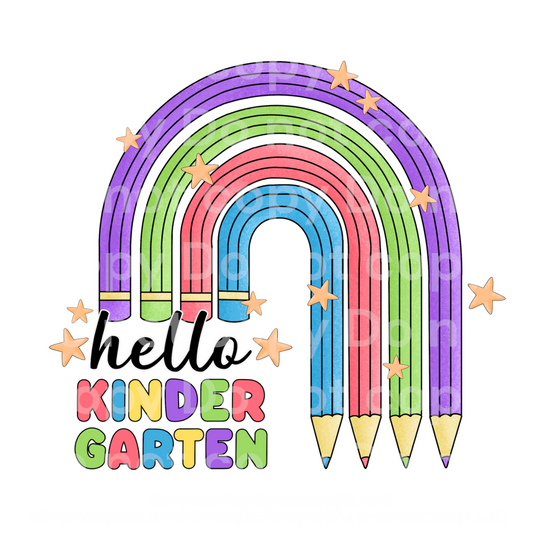 Hello Kindergarten Pencils Transfer Film 2215