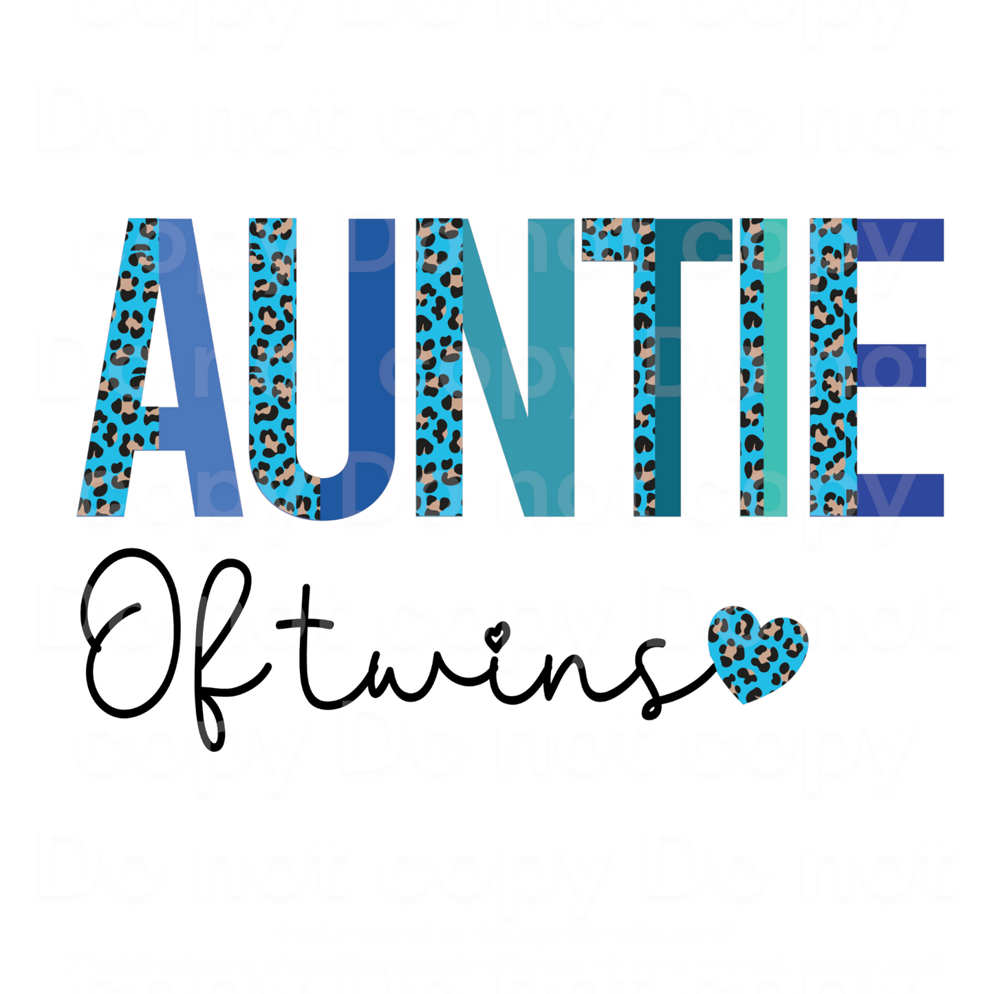 Auntie of twins blue Transfer Film 09001