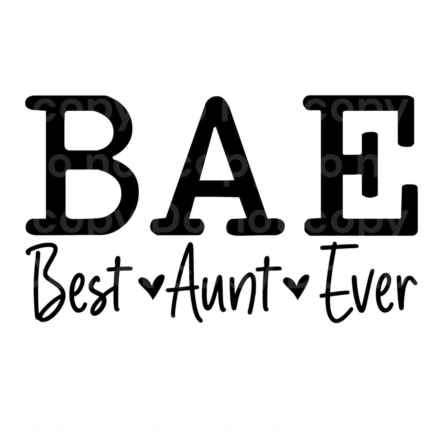 BAE Best Aunt Ever Transfer Film 09005