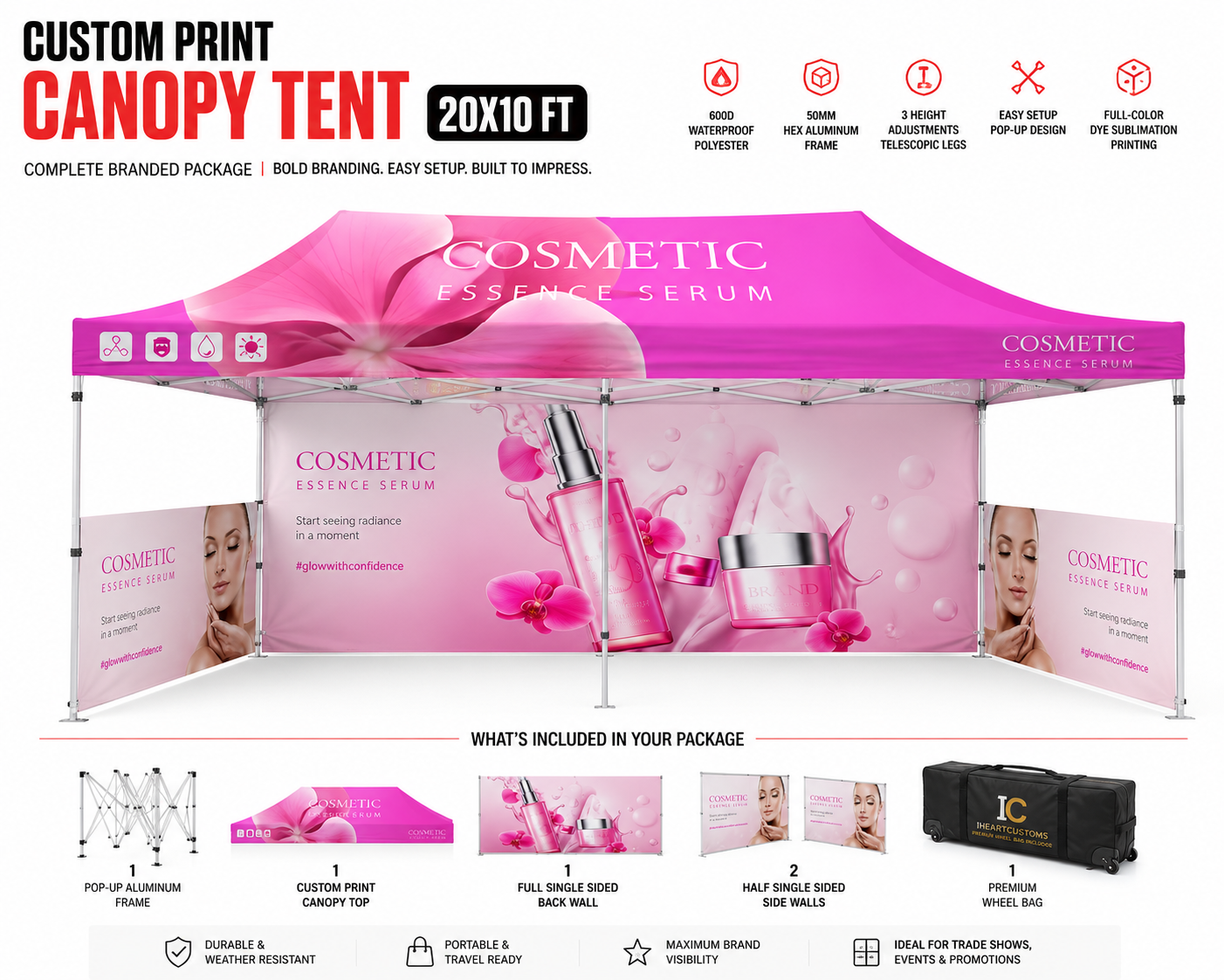 Custom Printed Canopy Tent Package