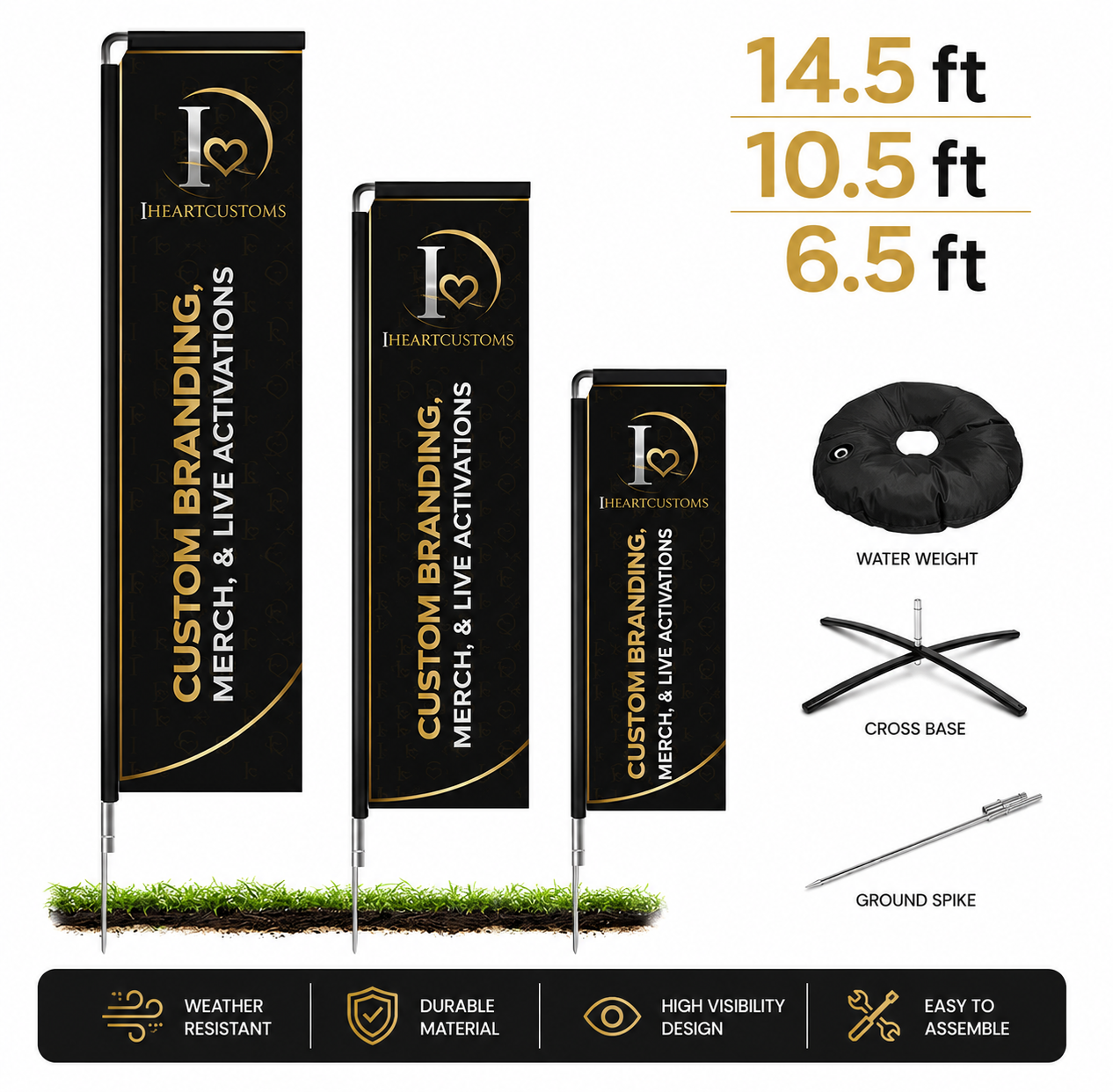 Custom Double Sided Rectangle Flag Banner
