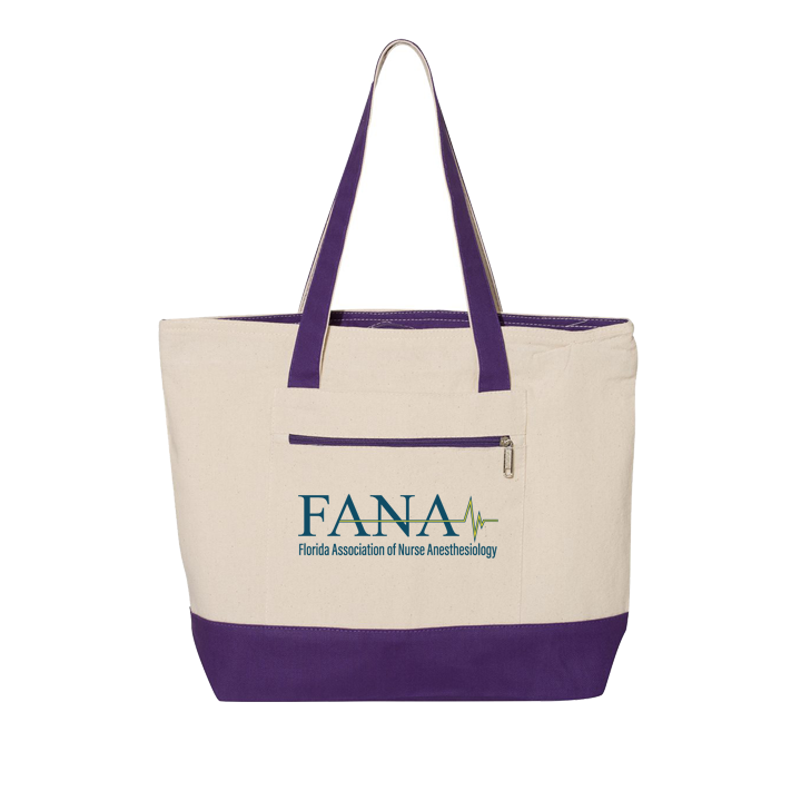 FANA 19L Zippered Canvas Tote