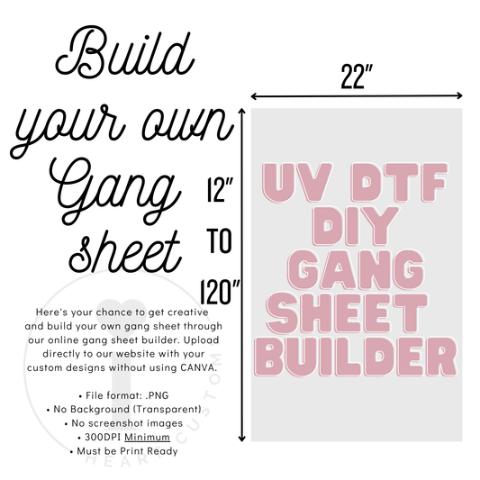 UV DTF Gang Sheet Builder - Upload Individual files