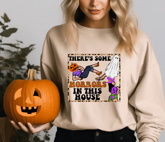 There's some Horrors in this house Square DTF Transfer Film 9126