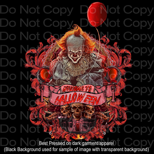 Horror Clown Transfer Film 1074