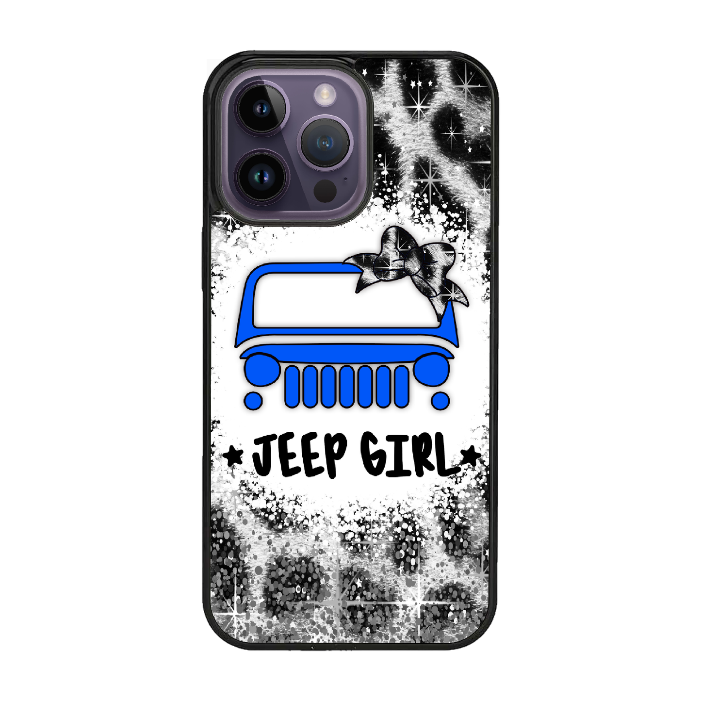 Sparkle Cheetah Car Girl iPhone or Galaxy Slim Case