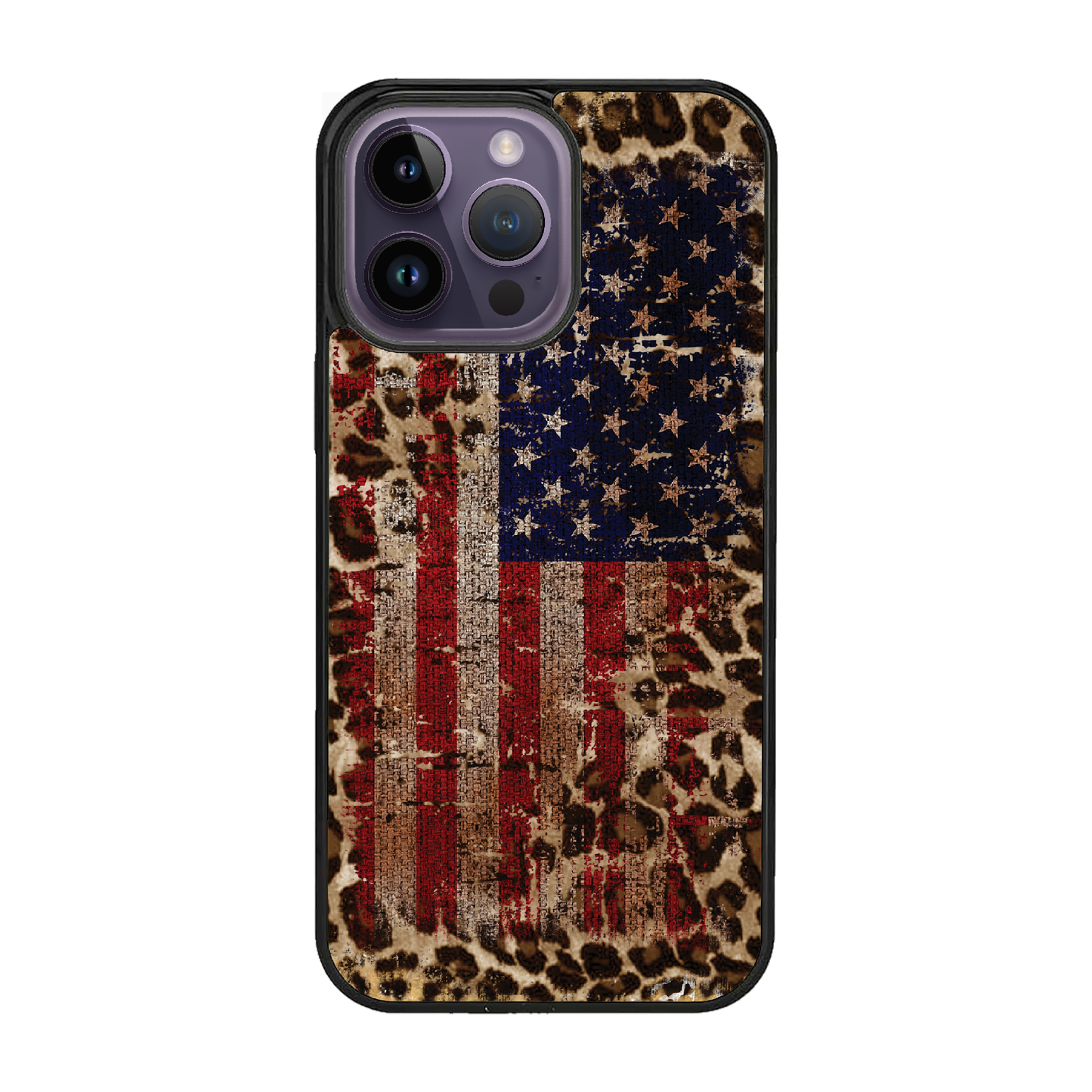 Leopard Print USA Flag iPhone Galaxy Slim Case