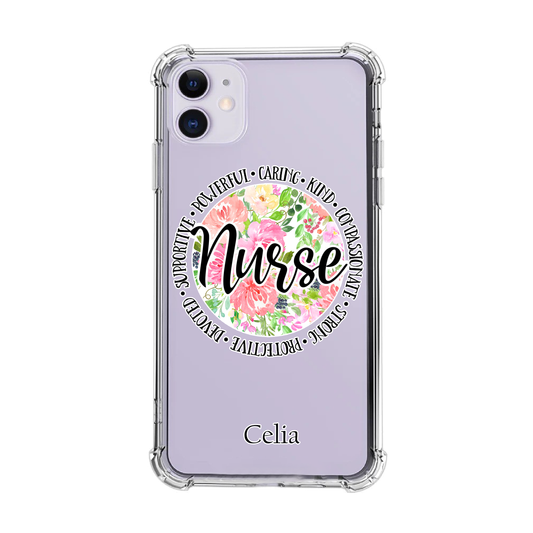 Personalized Nurse Gift with name Clear Bumper Case