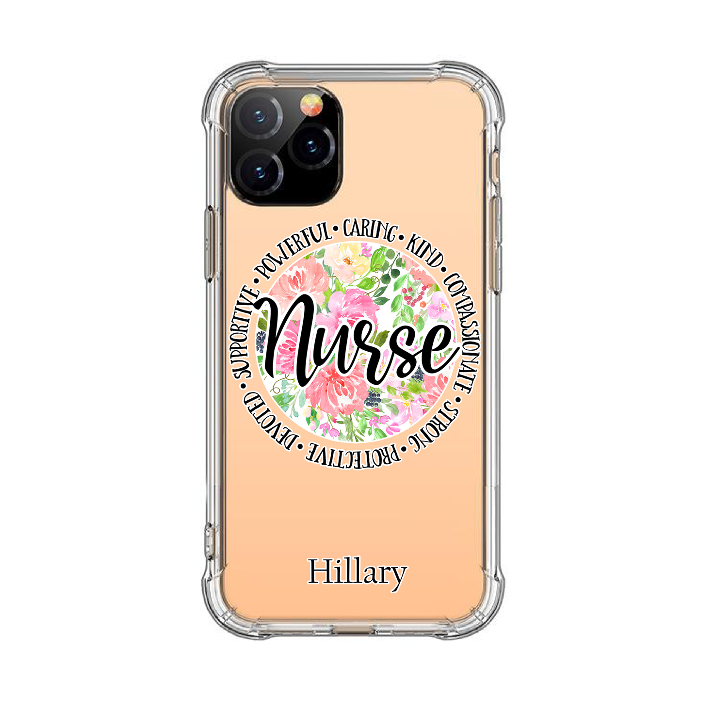 Personalized Nurse Gift with name Clear Bumper Case