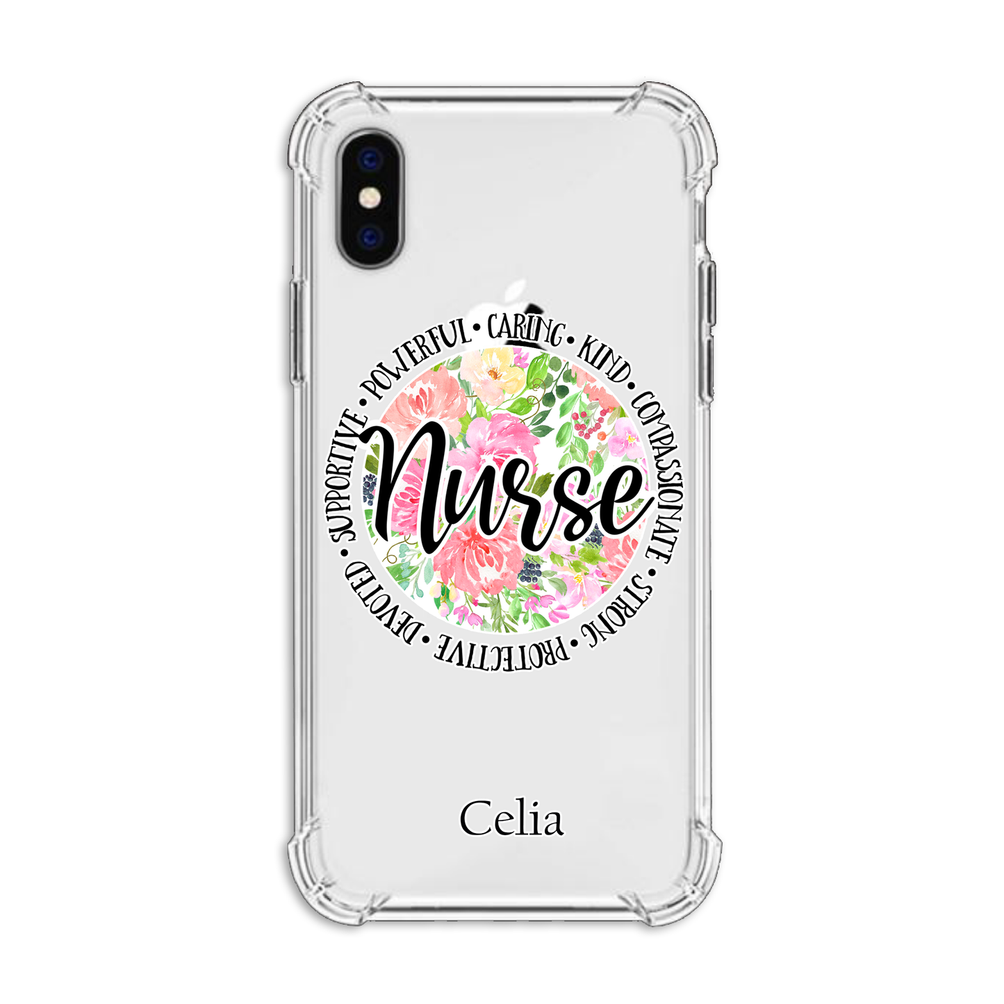 Personalized Nurse Gift with name Clear Bumper Case