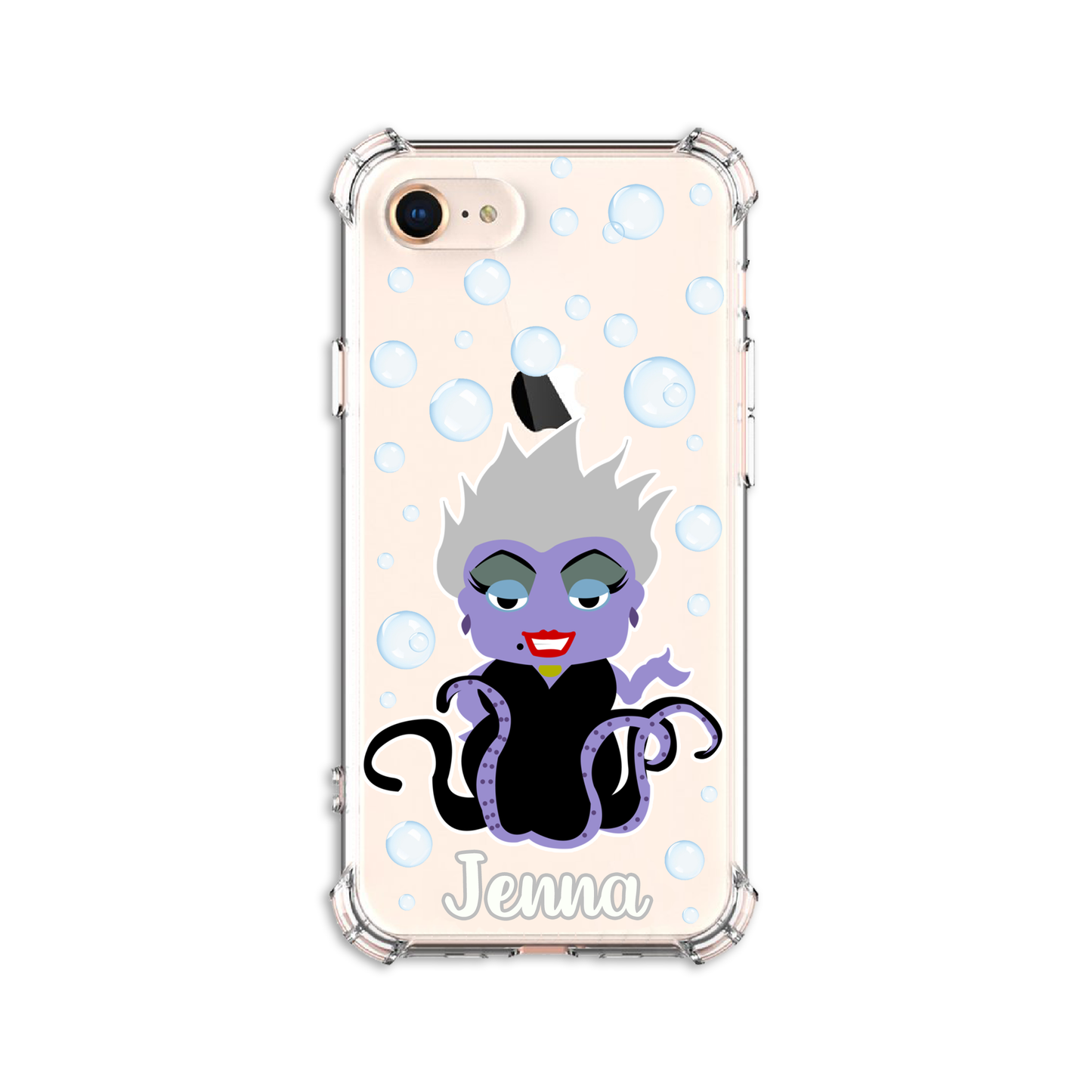 Personalized Evil Ursula Bubbles with name Clear Bumper Case