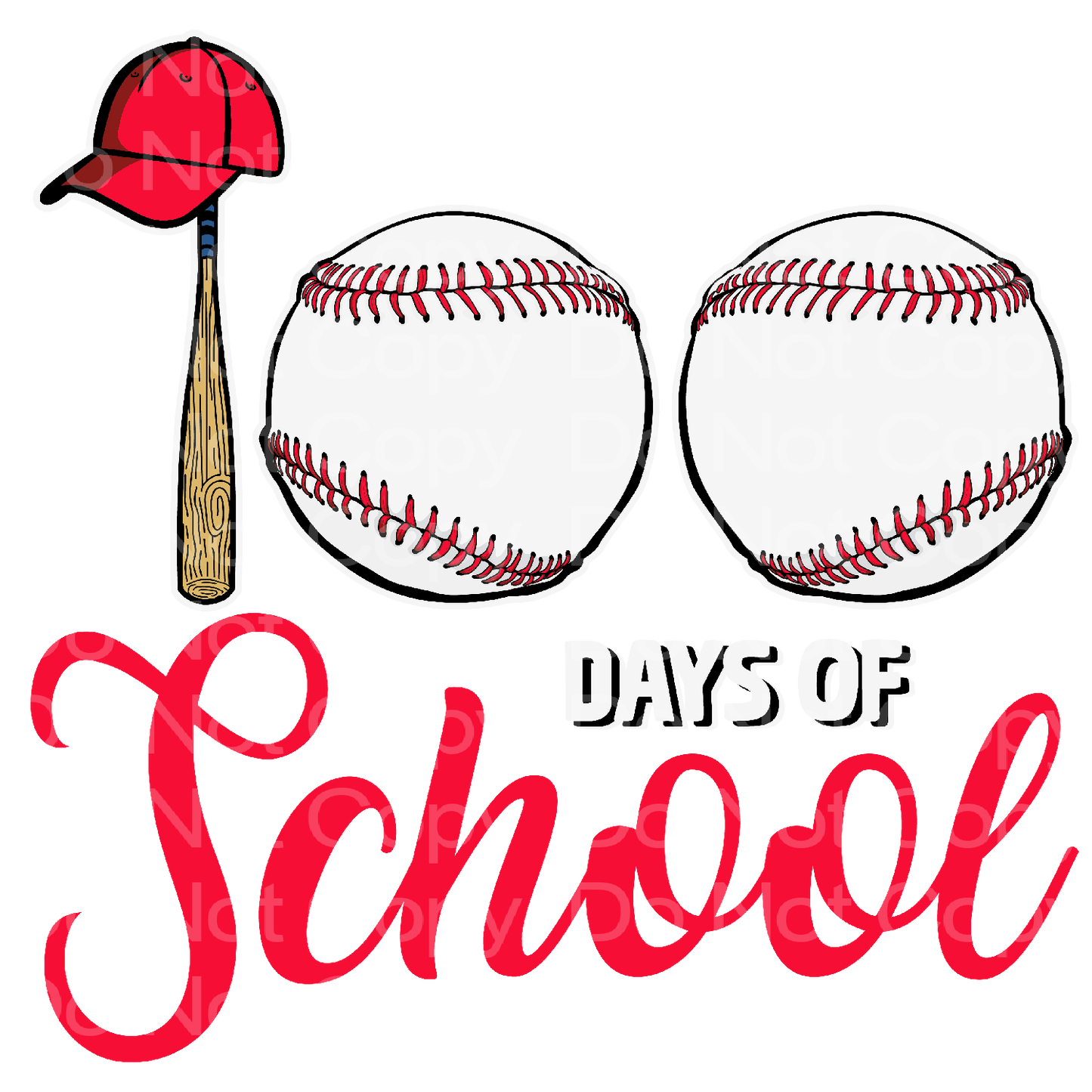 100 Days of school Baseball Transfer Film 2105