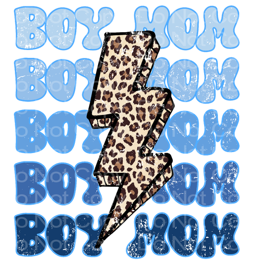 Boy Mom Lightning Bolt Transfer Film 475