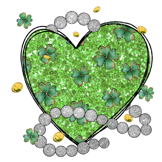 St Patrick's Hearts and beads Transfer Film 1427