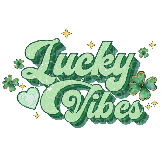 St Patrick's Lucky Vibes Transfer Film 1417