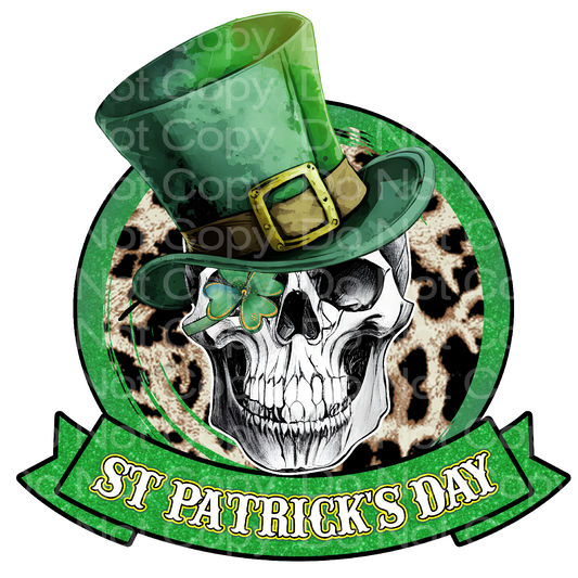 St Patrick's Skull Transfer Film 1414