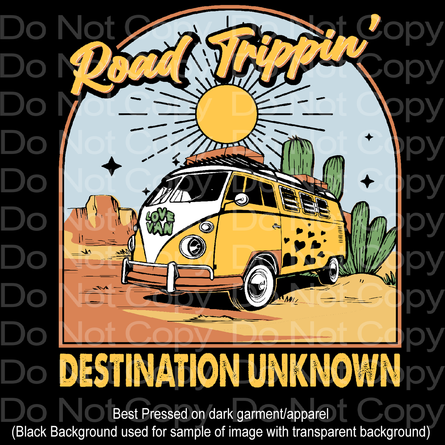 Western Road Trippin Retro Van Transfer Film 438