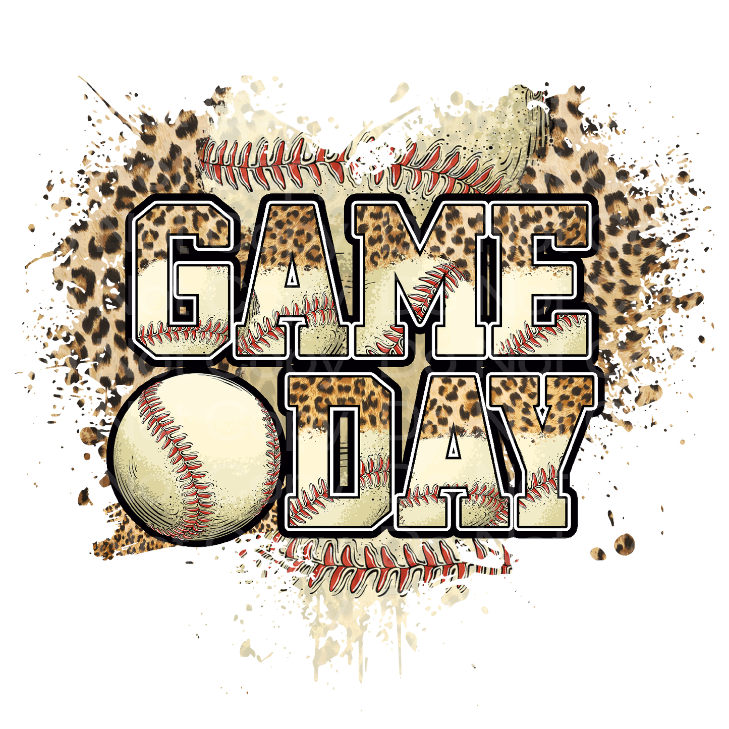 Heart Game Day Baseball Transfer Film 0311