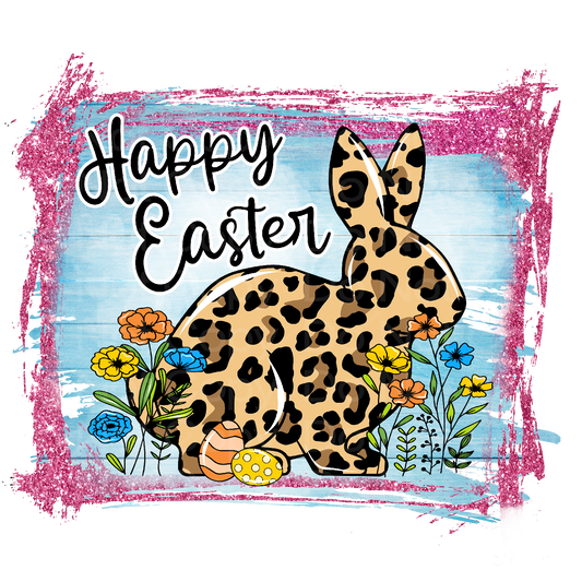 Easter Leopard Print Bunny Transfer Film 2476